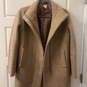 J Crew tan wool coat